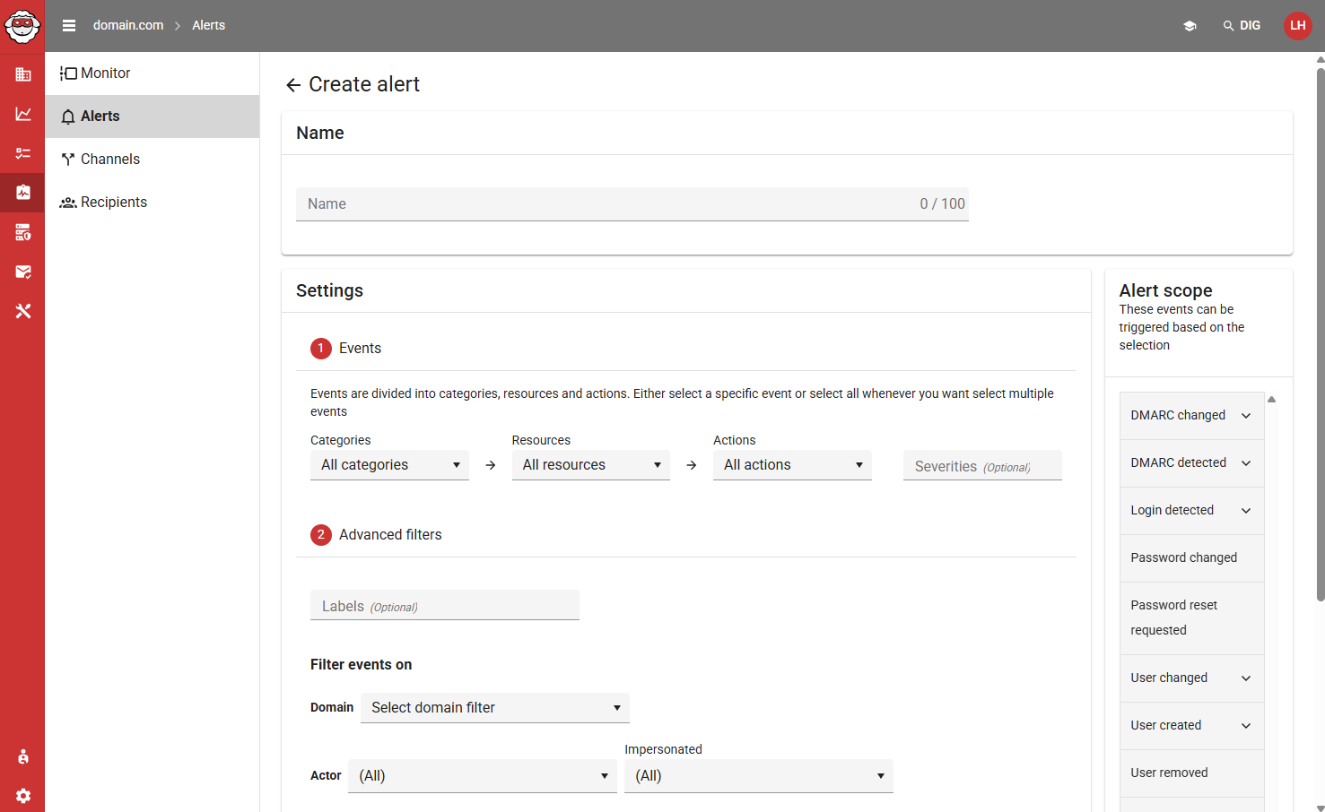 screenshot of DMARC Manager